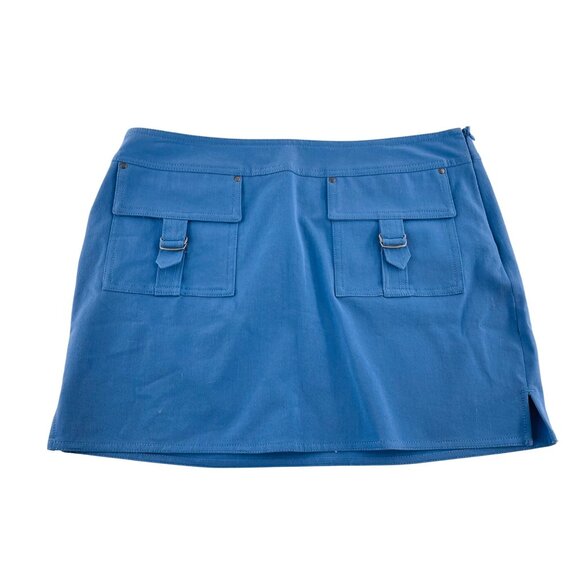 Express Stretch Blue Cargo Skirt Size 6 Cotton Blend Women's Mini skirt - Picture 1 of 4